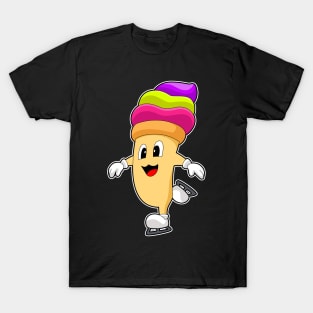 Ice cream Ice skating Ice skates T-Shirt